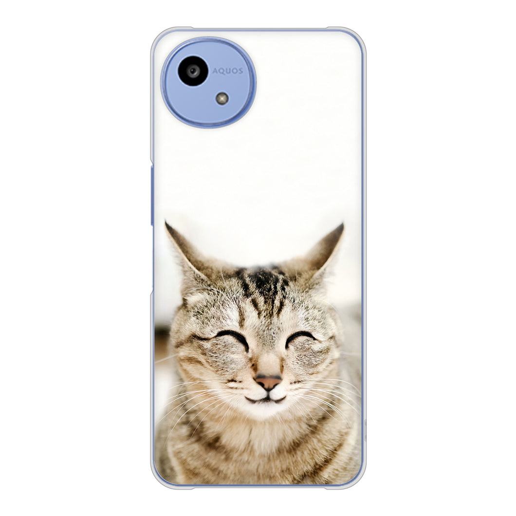 AQUOS wish5 SH-M32 高画質仕上げ 背面印刷 ハードケース 【VA801 笑福ねこ】