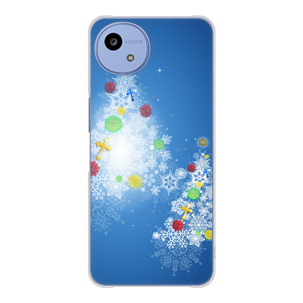 AQUOS wish5 SH-M32 高画質仕上げ 背面印刷 ハードケースクリスマス