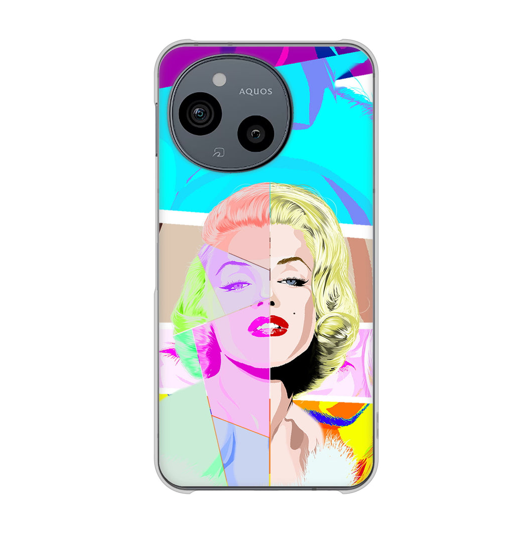 AQUOS sense10 SH-M33 高画質仕上げ 背面印刷 ハードケースマリリンモンローデザイン