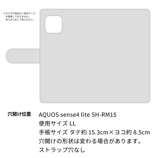 AQUOS sense4 lite SH-RM15 ビニール素材のスケルトン手帳型ケース クリア