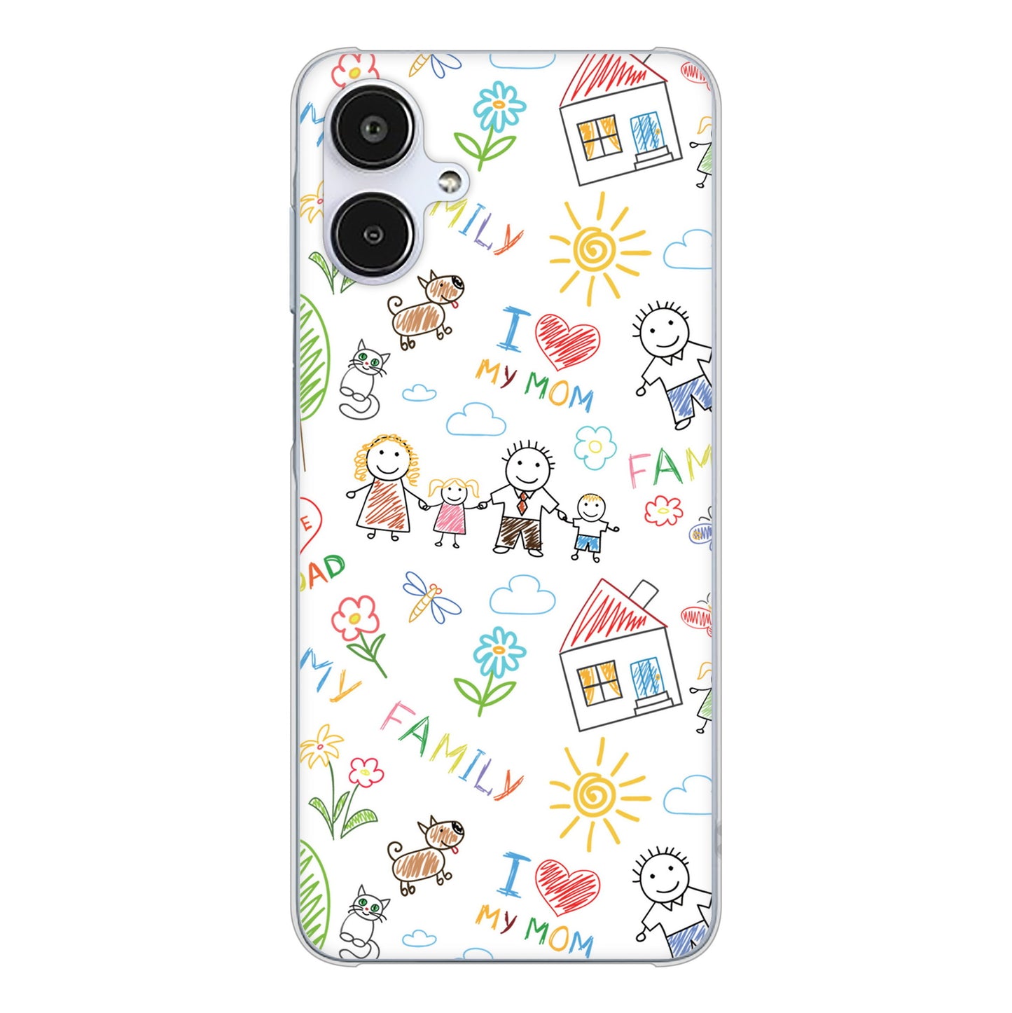 Galaxy A25 5G SM-A253Z SoftBank 高画質仕上げ 背面印刷 ハードケースカップル&ファミリー