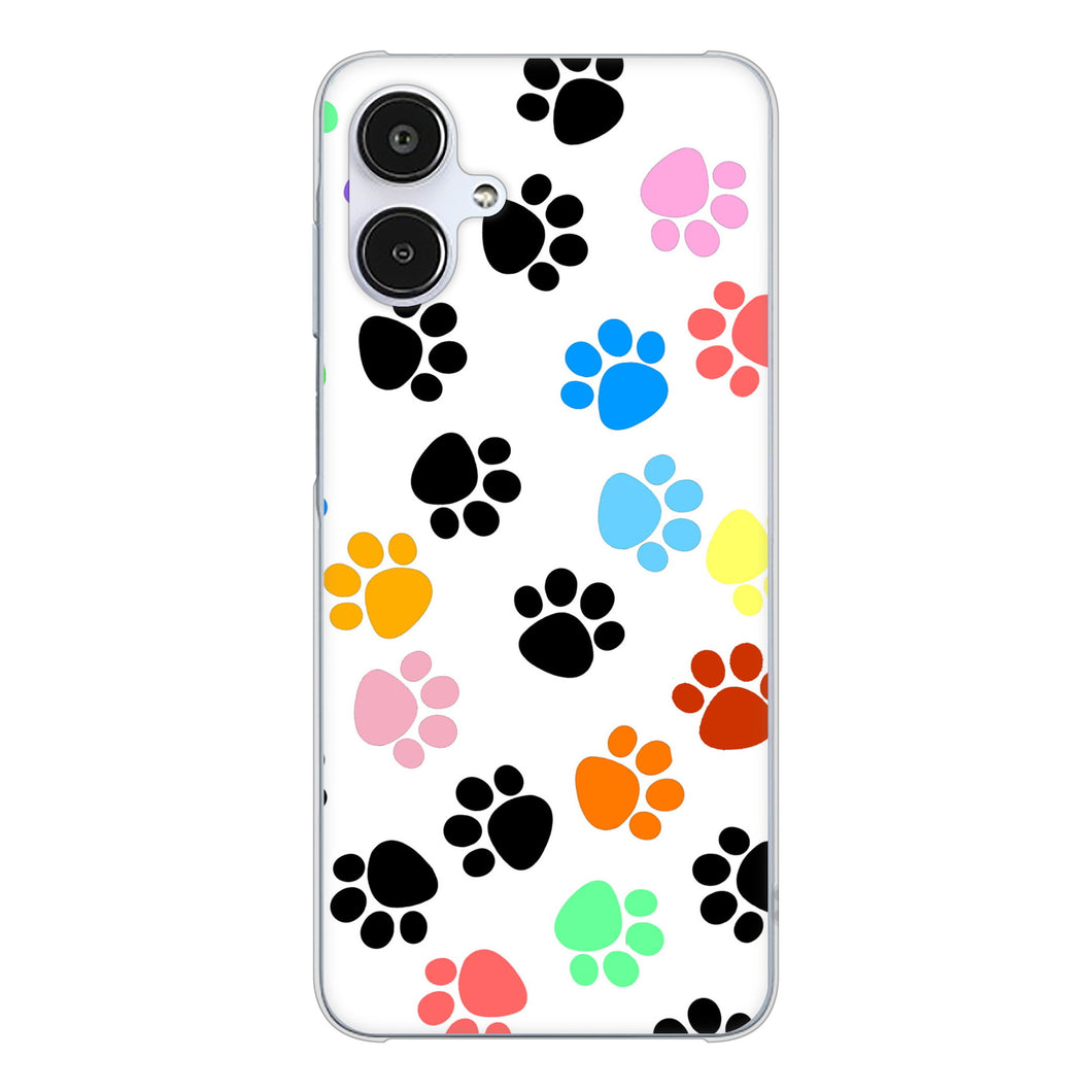 Galaxy A25 5G SM-A253Z SoftBank 高画質仕上げ 背面印刷 ハードケース 【1108 あしあとカラフル】