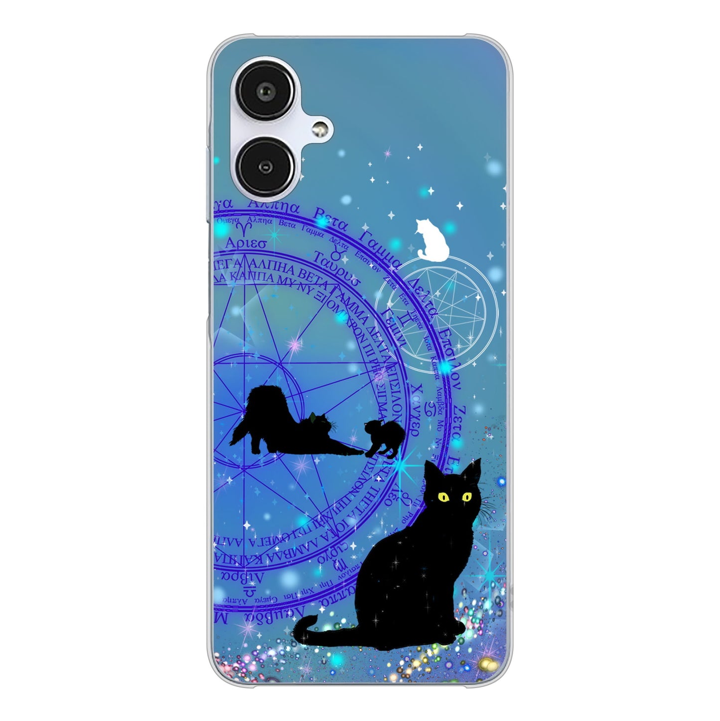 Galaxy A25 5G SM-A253Z SoftBank 高画質仕上げ 背面印刷 ハードケース魔法陣猫
