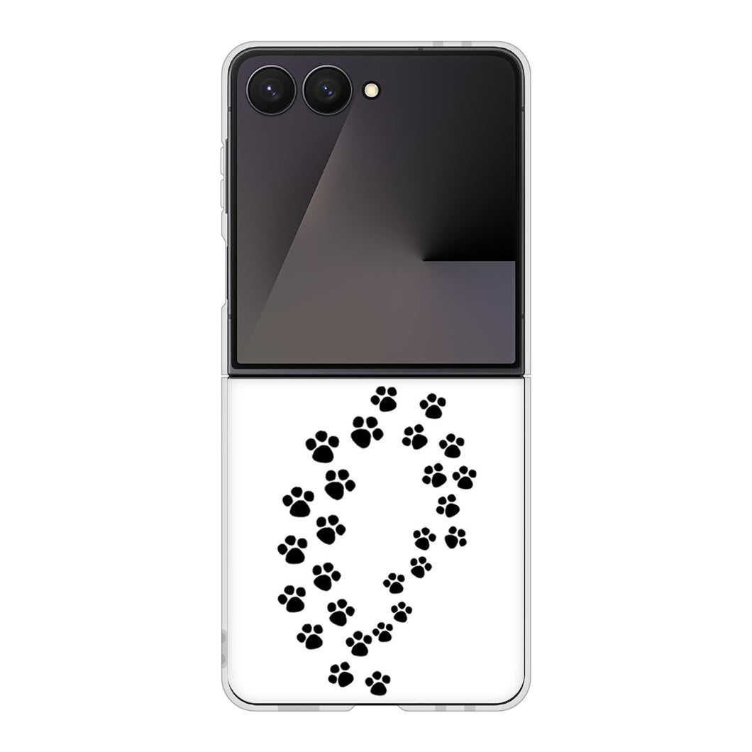 Galaxy Z Flip7 SM-F766Z SoftBank 高画質仕上げ 背面印刷 ハードケース 【066 あしあと】