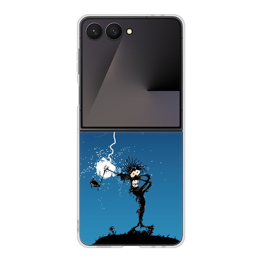 Galaxy Z Flip7 SM-F766Z SoftBank 高画質仕上げ 背面印刷 ハードケース 【417 ゴルファーの苦難】