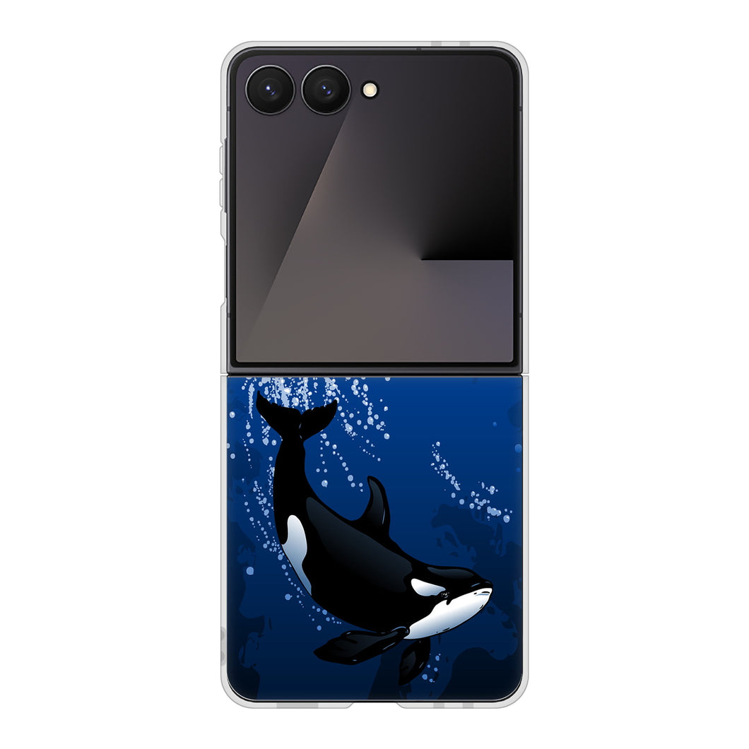 Galaxy Z Flip7 SM-F766Z SoftBank 高画質仕上げ 背面印刷 ハードケース海の守り神