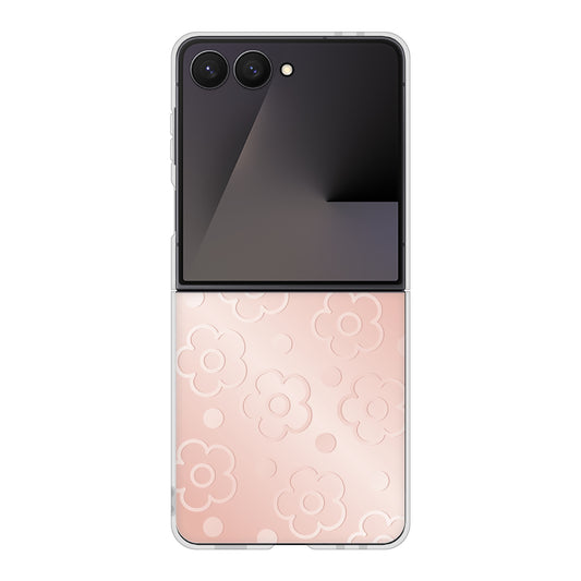 Galaxy Z Flip7 SM-F766Z SoftBank 高画質仕上げ 背面印刷 ハードケースエンボス風デイジーシンプル