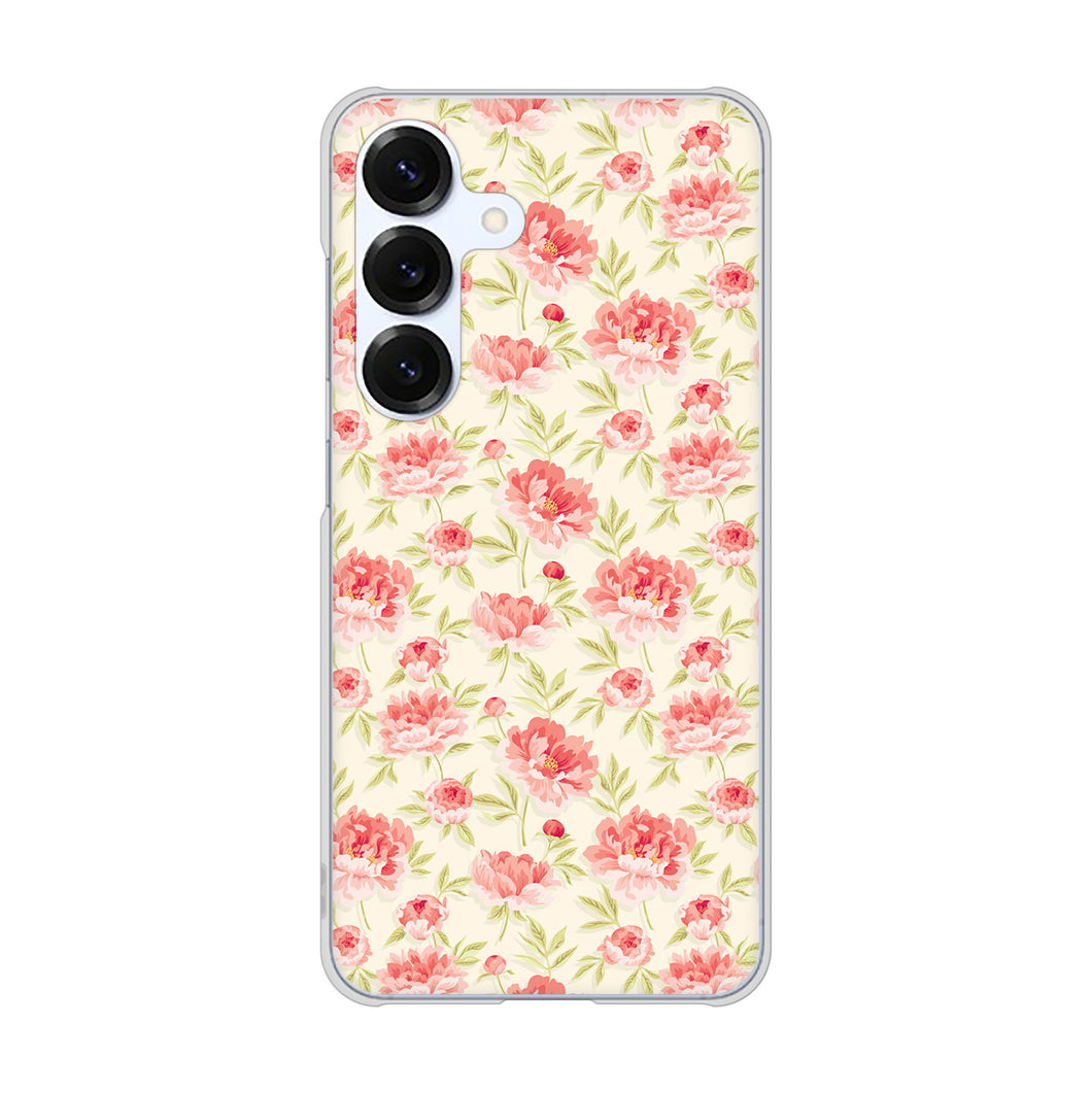 Galaxy S25 SM-S931Z SoftBank 高画質仕上げ 背面印刷 ハードケース北欧の小花