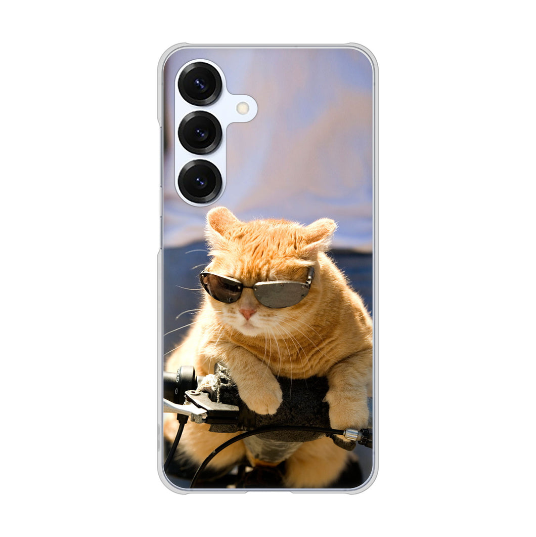 Galaxy S25 SM-S931Z SoftBank 高画質仕上げ 背面印刷 ハードケース 【595 にゃんとサイクル】