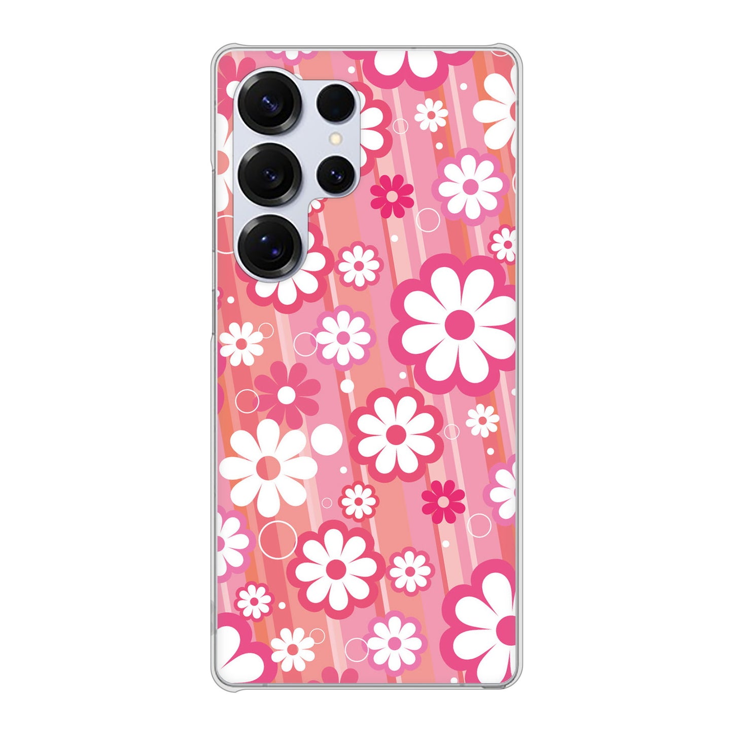 Galaxy S25 Ultra SM-S938Z SoftBank 高画質仕上げ 背面印刷 ハードケース 【751 マーガレット(ピンク系)】