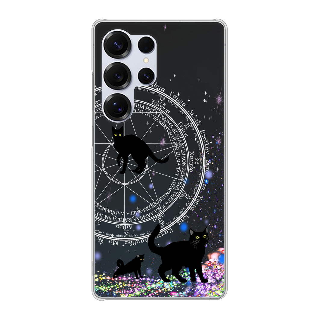 Galaxy S25 Ultra SM-S938Z SoftBank 高画質仕上げ 背面印刷 ハードケース魔法陣猫