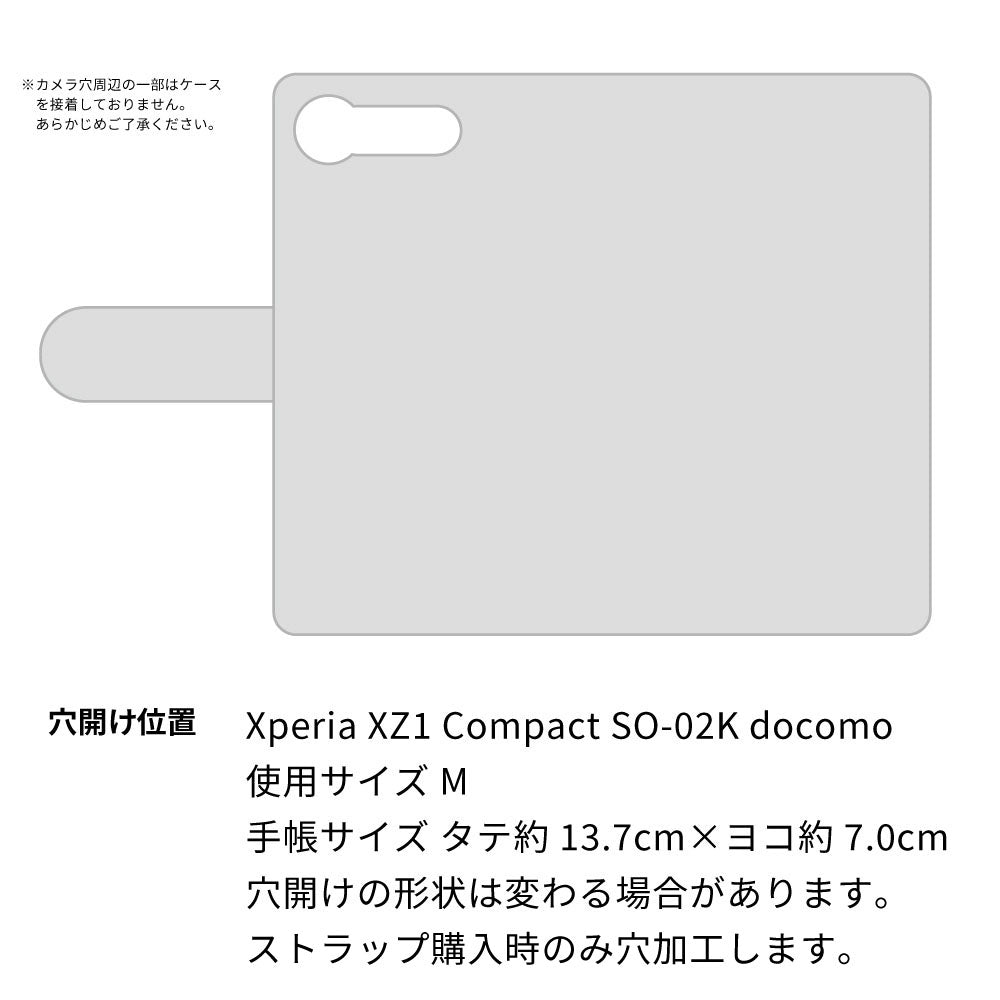 Xperia XZ1 Compact SO-02K docomo イタリアンレザー・シンプルタイプ手帳型ケース