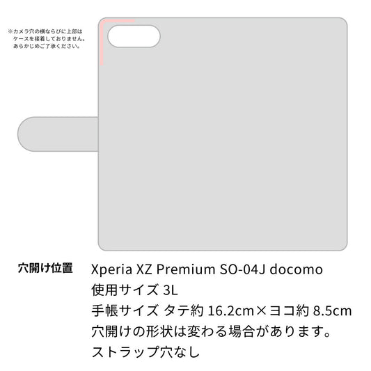 Xperia XZ Premium SO-04J docomo ビニール素材のスケルトン手帳型ケース クリア