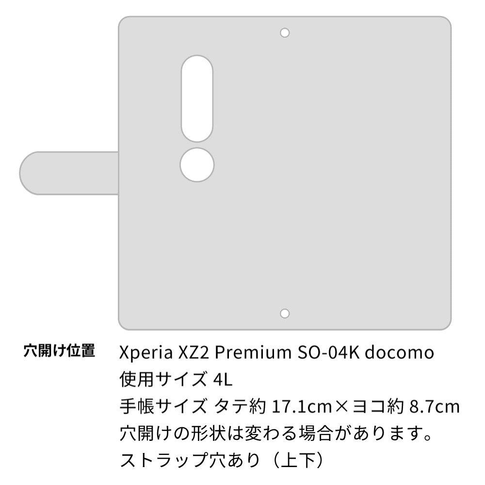 Xperia XZ2 Premium SO-04K docomo クリアプリントブラックタイプ 手帳型ケース