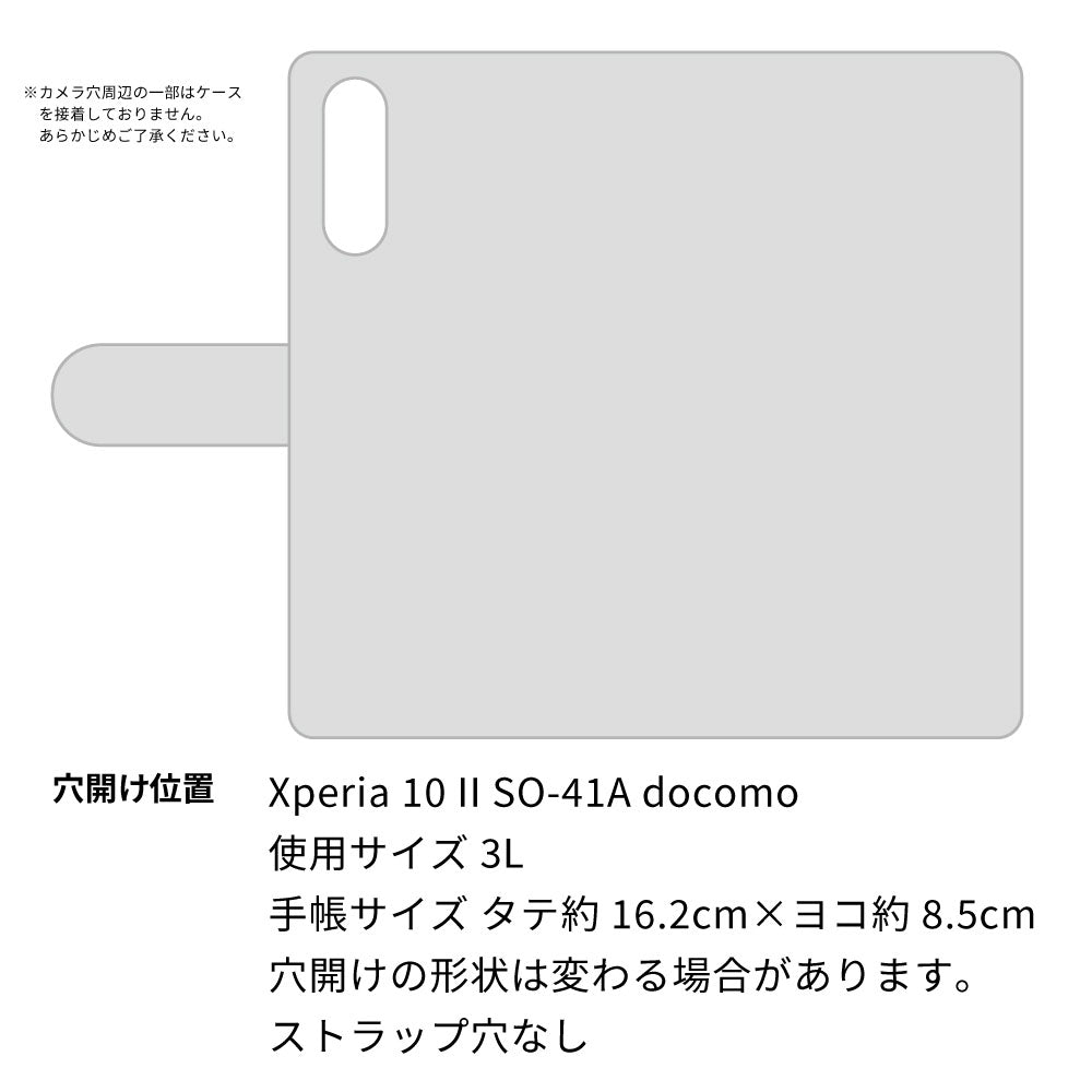 Xperia 10 II SO-41A docomo ビニール素材のスケルトン手帳型ケース クリア