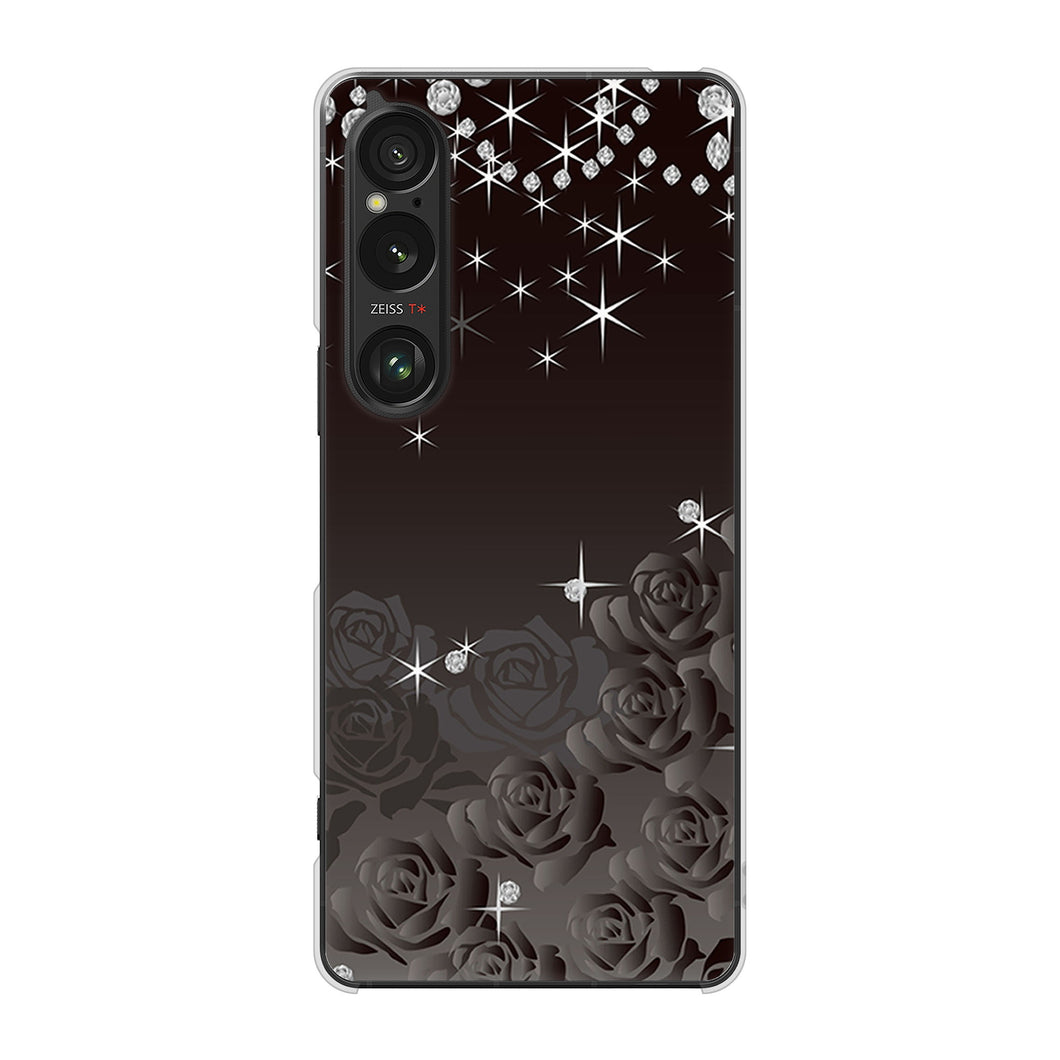 Xperia 1 VI SO-51E docomo 高画質仕上げ 背面印刷 ハードケースロマンチックなバラ
