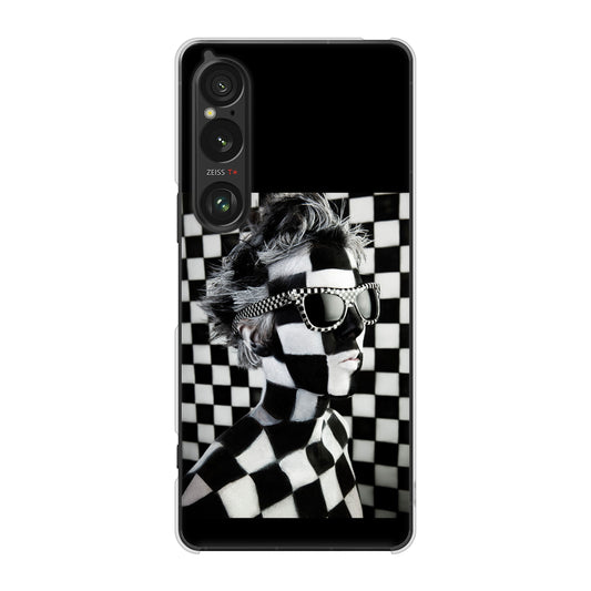 Xperia 1 VI SO-51E docomo 高画質仕上げ 背面印刷 ハードケース 【357 bk&wh】