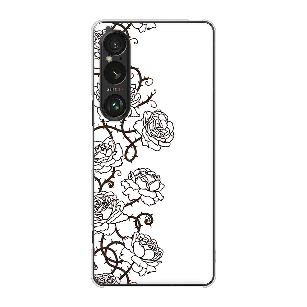 Xperia 1 VI SO-51E docomo 高画質仕上げ 背面印刷 ハードケース 【467 イバラ】