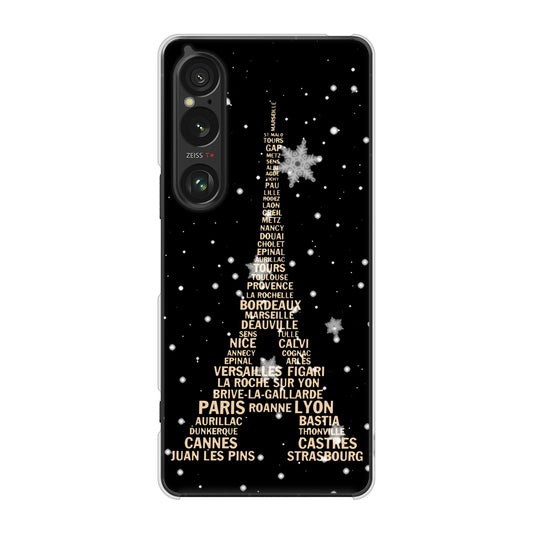 Xperia 1 VI SO-51E docomo 高画質仕上げ 背面印刷 ハードケースエッフェル塔