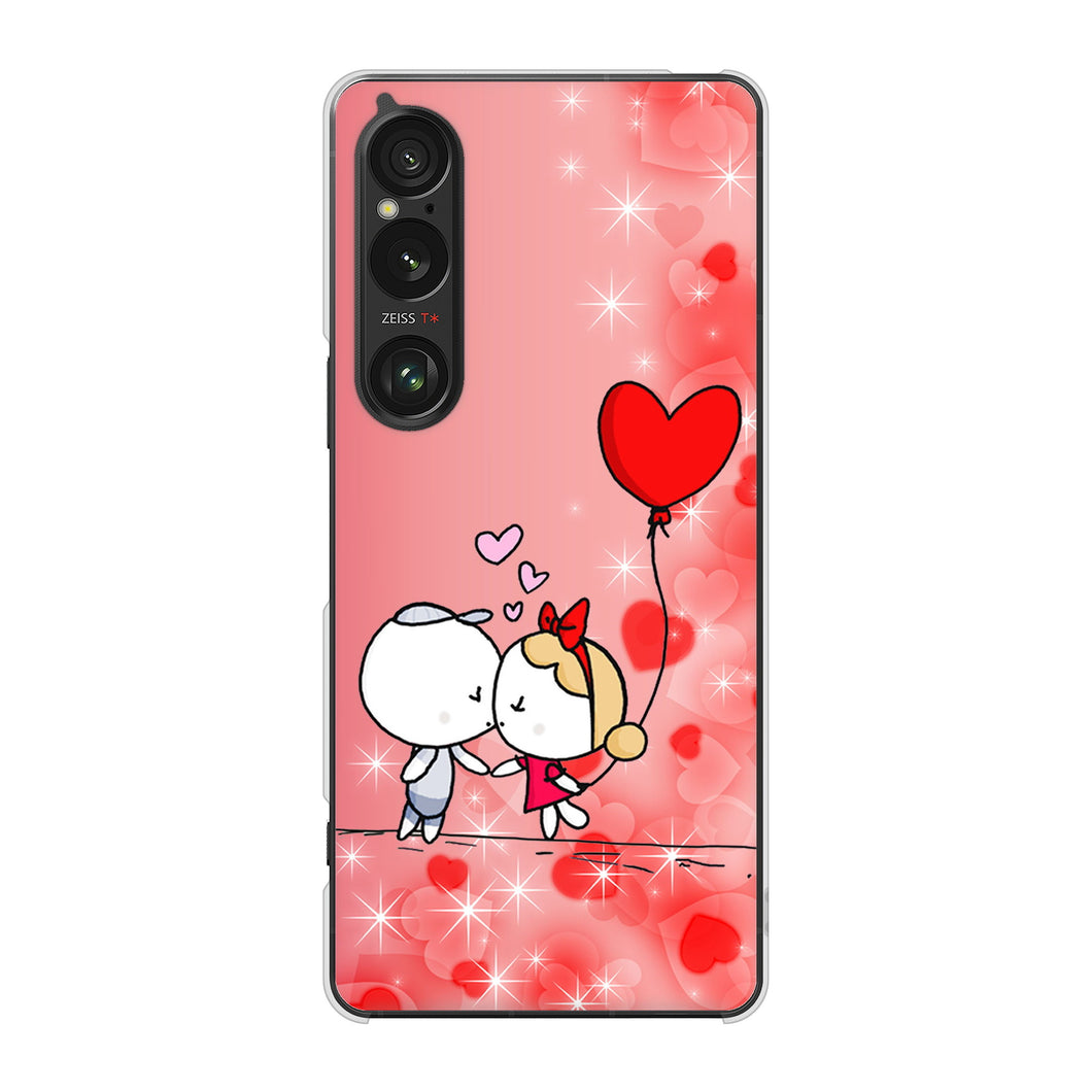 Xperia 1 VI SO-51E docomo 高画質仕上げ 背面印刷 ハードケースカップル