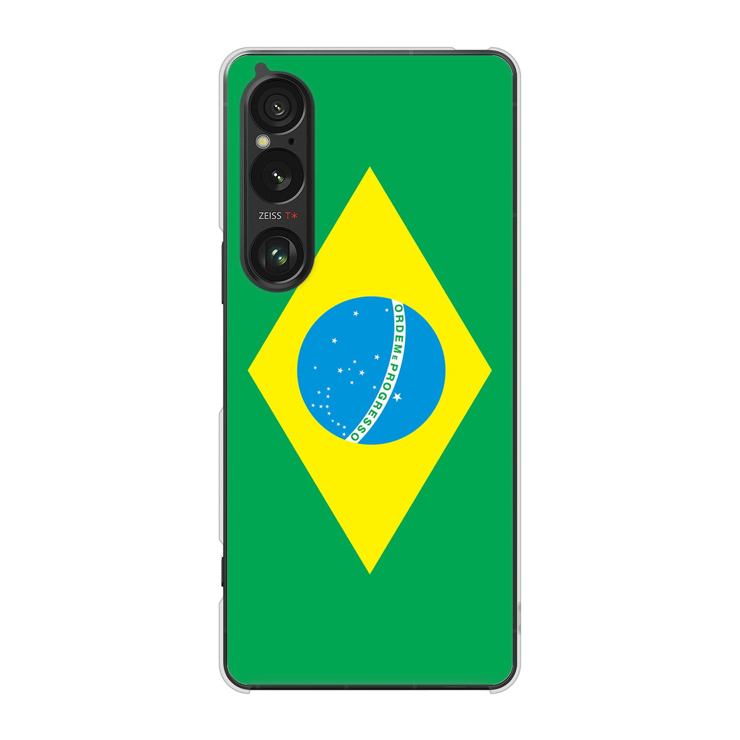 Xperia 1 VI SO-51E docomo 高画質仕上げ 背面印刷 ハードケース国旗