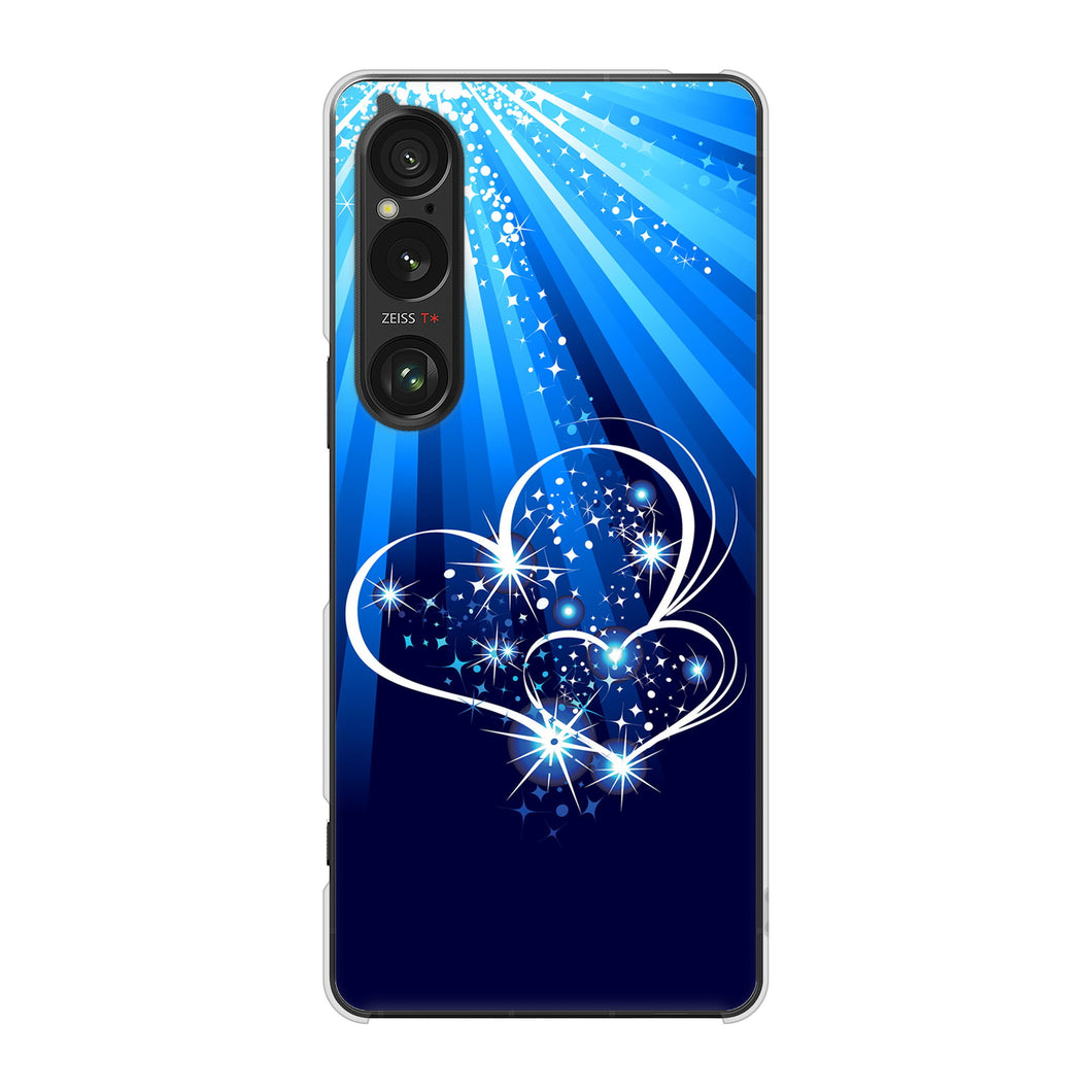Xperia 1 VI SO-51E docomo 高画質仕上げ 背面印刷 ハードケースきらめきハート