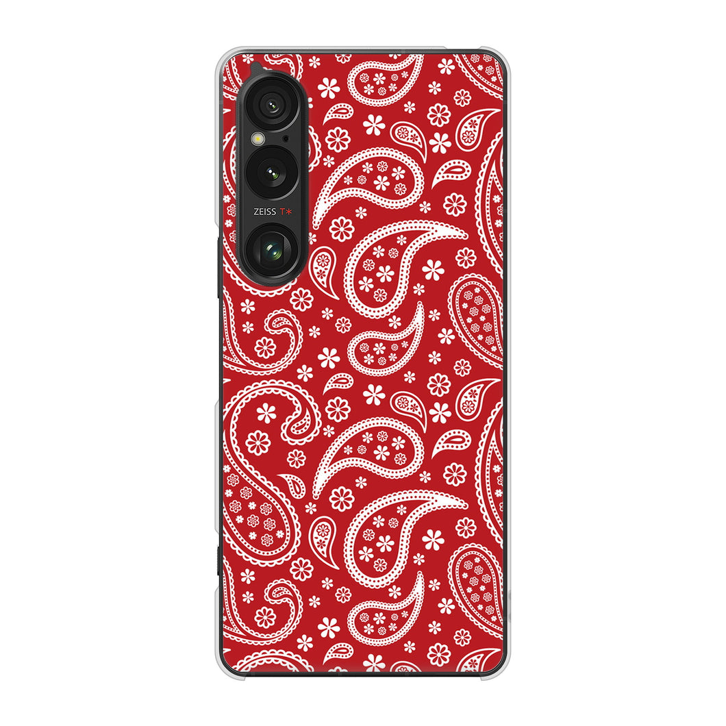 Xperia 1 VI SO-51E docomo 高画質仕上げ 背面印刷 ハードケースペイズリー