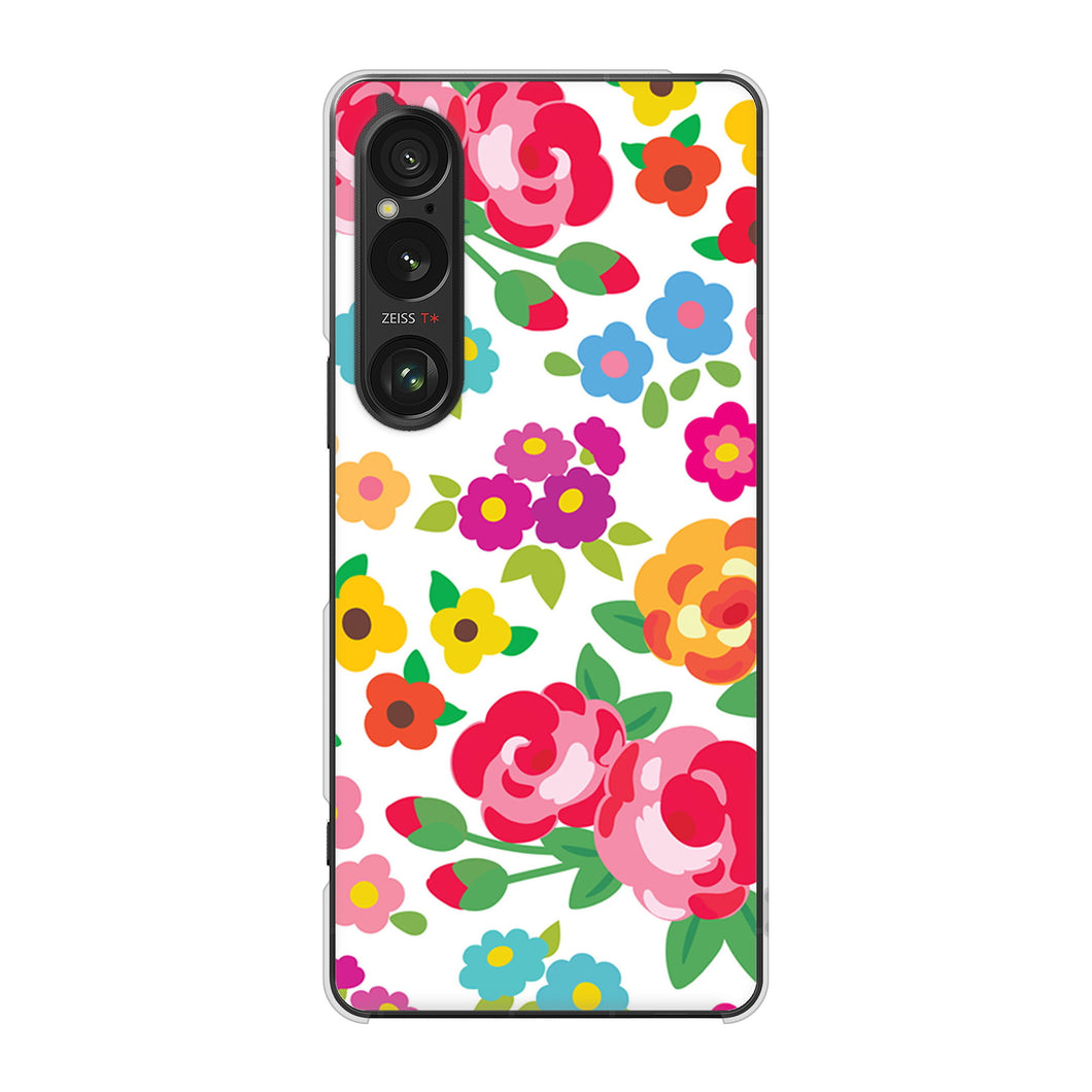 Xperia 1 VI SO-51E docomo 高画質仕上げ 背面印刷 ハードケース 【776 5月のフラワーガーデン】