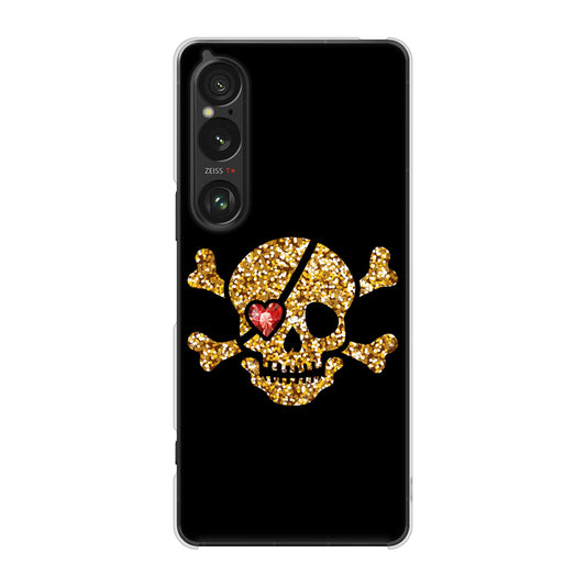 Xperia 1 VI SO-51E docomo 高画質仕上げ 背面印刷 ハードケース 【1082 海賊ドクロ】