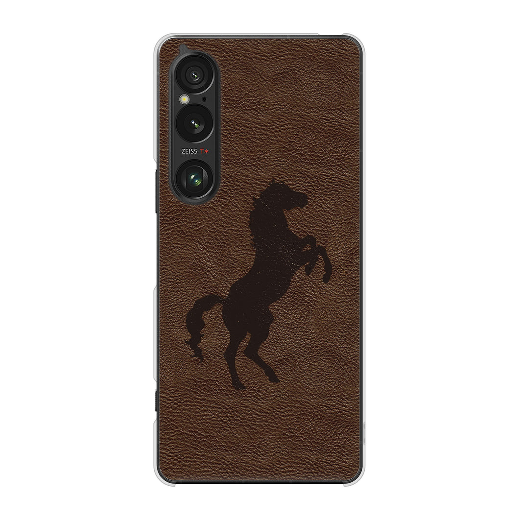 Xperia 1 VI SO-51E docomo 高画質仕上げ 背面印刷 ハードケースレザー風