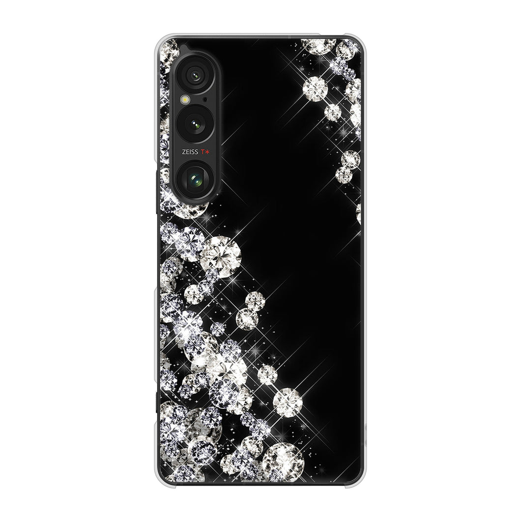 Xperia 1 VI SO-51E docomo 高画質仕上げ 背面印刷 ハードケース 【VA871 ダイヤモンドフレーム】