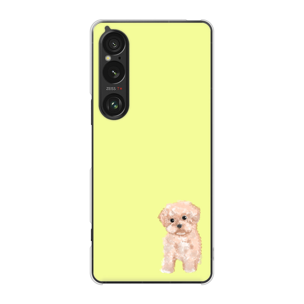 Xperia 1 VI SO-51E docomo 高画質仕上げ 背面印刷 ハードケーストイプードルアプリコット