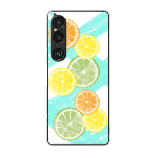 Xperia 1 VI SO-51E docomo 高画質仕上げ 背面印刷 ハードケース 【YJ183 オレンジライム】