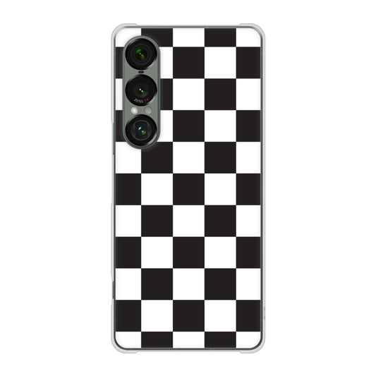 Xperia 1 VII SO-51F docomo 高画質仕上げ 背面印刷 ハードケース 【151 フラッグチェック】