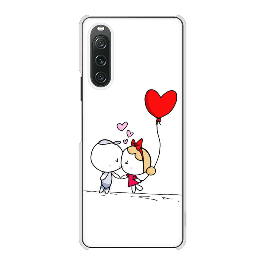 Xperia 10 V SO-52D docomo 高画質仕上げ 背面印刷 ハードケースカップル