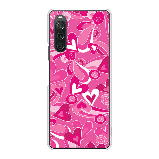 Xperia 10 V SO-52D docomo 高画質仕上げ 背面印刷 ハードケースプリティハート