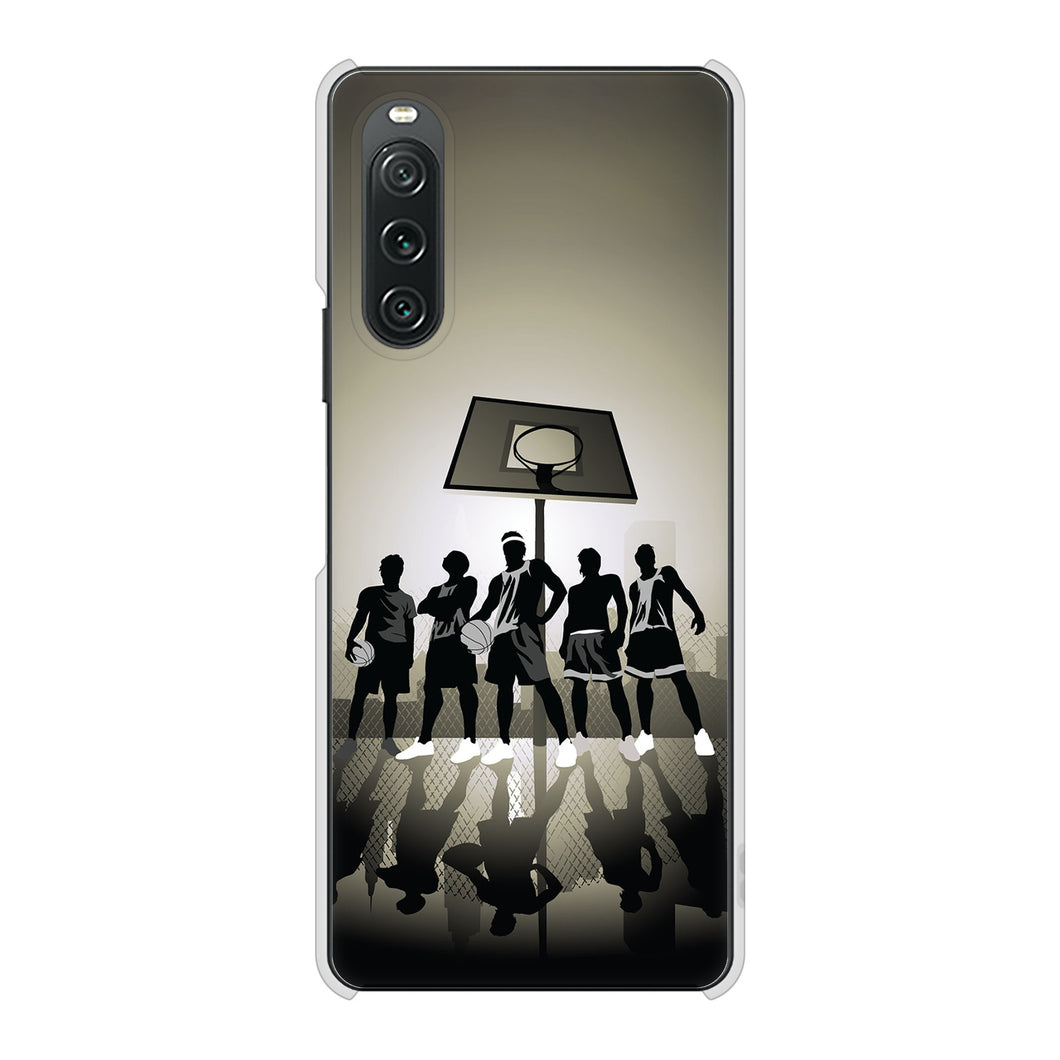 Xperia 10 V SO-52D docomo 高画質仕上げ 背面印刷 ハードケース 【389 クールバスケ】
