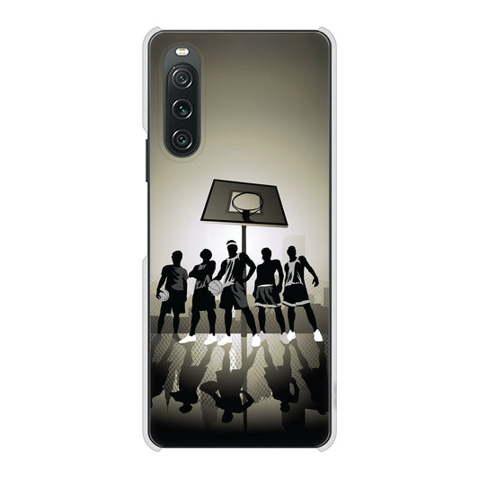 Xperia 10 V SO-52D docomo 高画質仕上げ 背面印刷 ハードケース 【389 クールバスケ】
