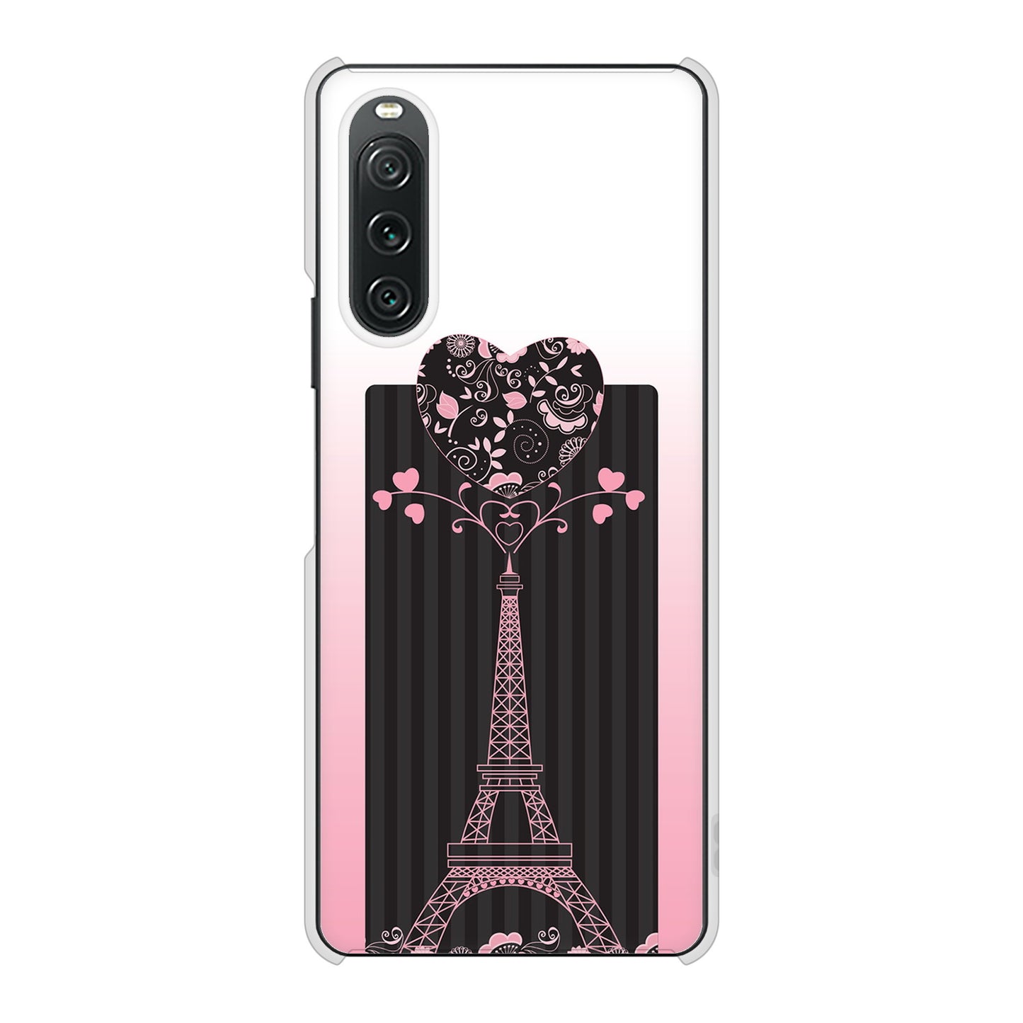 Xperia 10 V SO-52D docomo 高画質仕上げ 背面印刷 ハードケースLOVE フランス