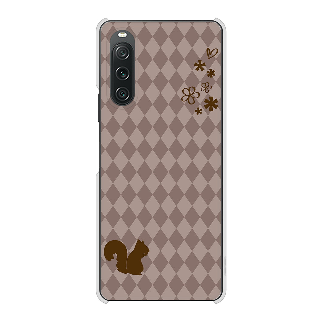 Xperia 10 V SO-52D docomo 高画質仕上げ 背面印刷 ハードケース 【515 リス】