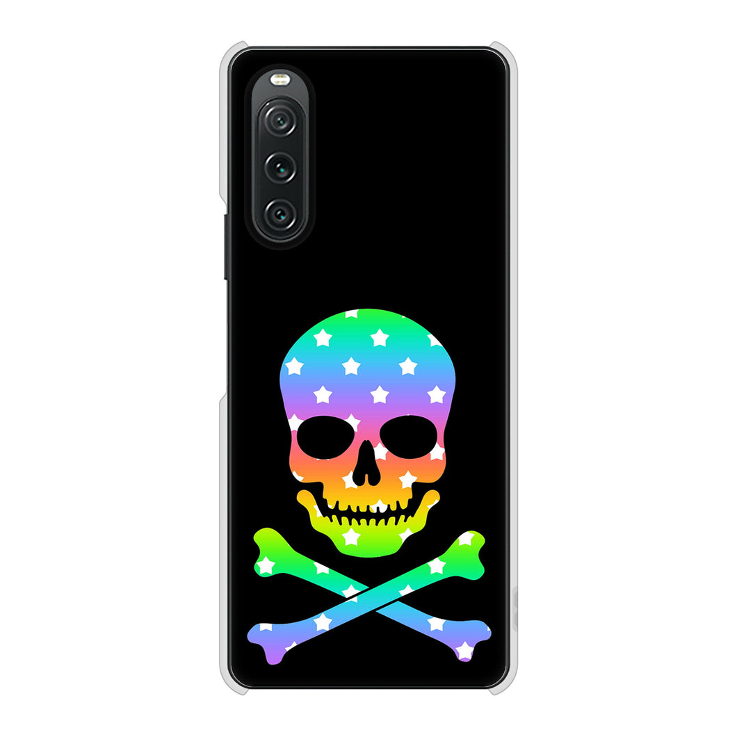 Xperia 10 V SO-52D docomo 高画質仕上げ 背面印刷 ハードケースドクロフレーム