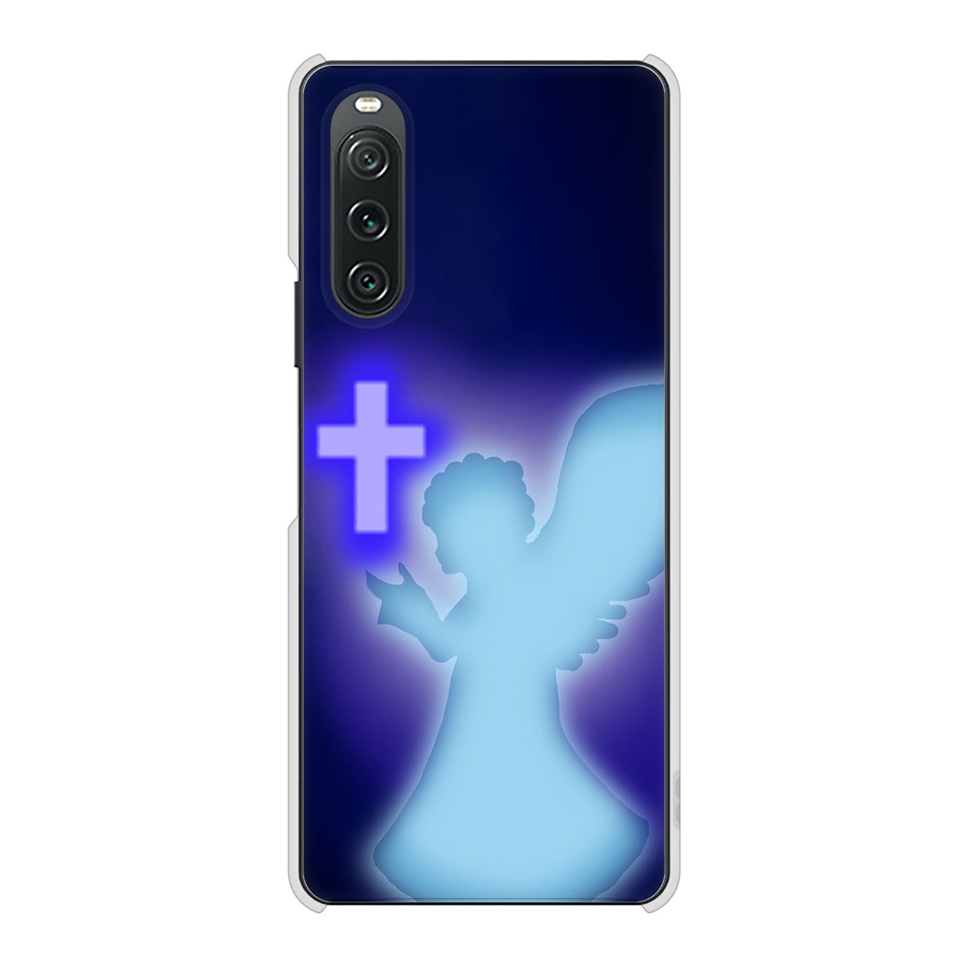 Xperia 10 V SO-52D docomo 高画質仕上げ 背面印刷 ハードケース 【1249 祈りを捧げる天使】