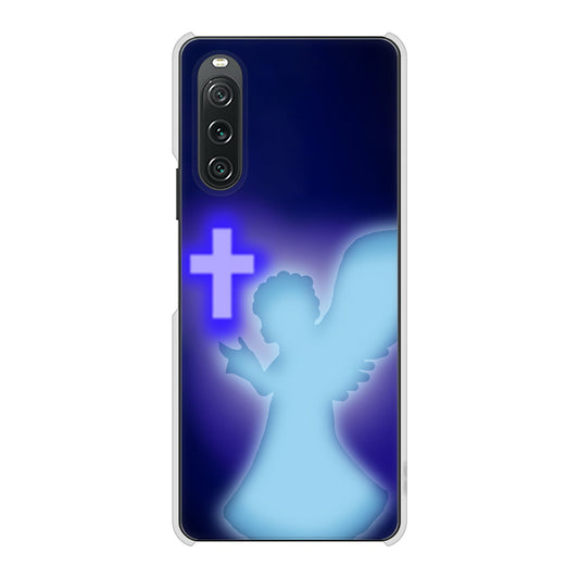 Xperia 10 V SO-52D docomo 高画質仕上げ 背面印刷 ハードケース 【1249 祈りを捧げる天使】