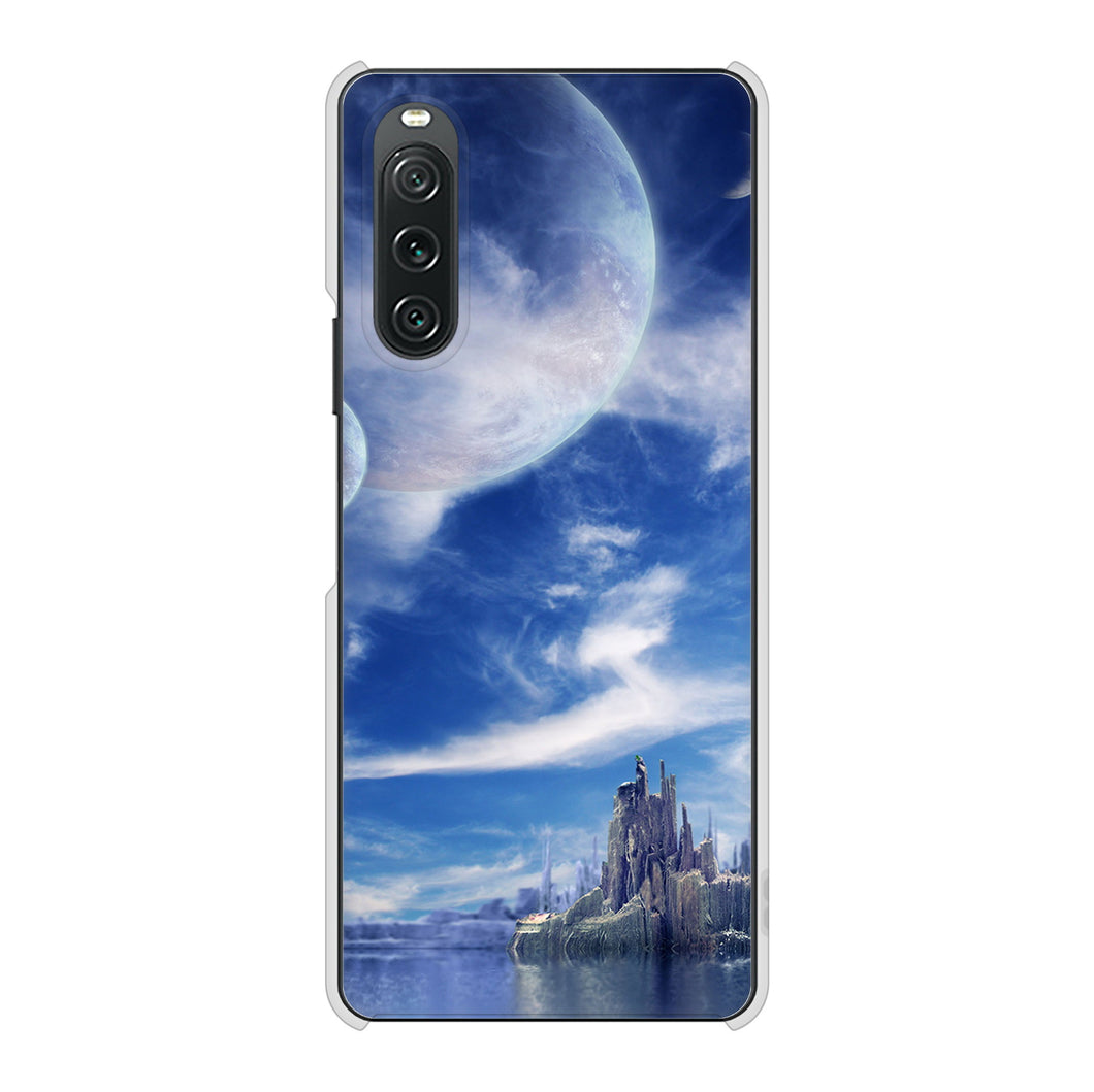 Xperia 10 V SO-52D docomo 高画質仕上げ 背面印刷 ハードケース 【1270 広がる宇宙】