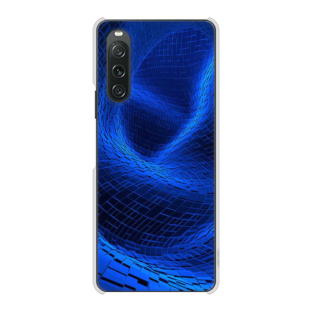 Xperia 10 V SO-52D docomo 高画質仕上げ 背面印刷 ハードケース 【1302 ワープブルー】