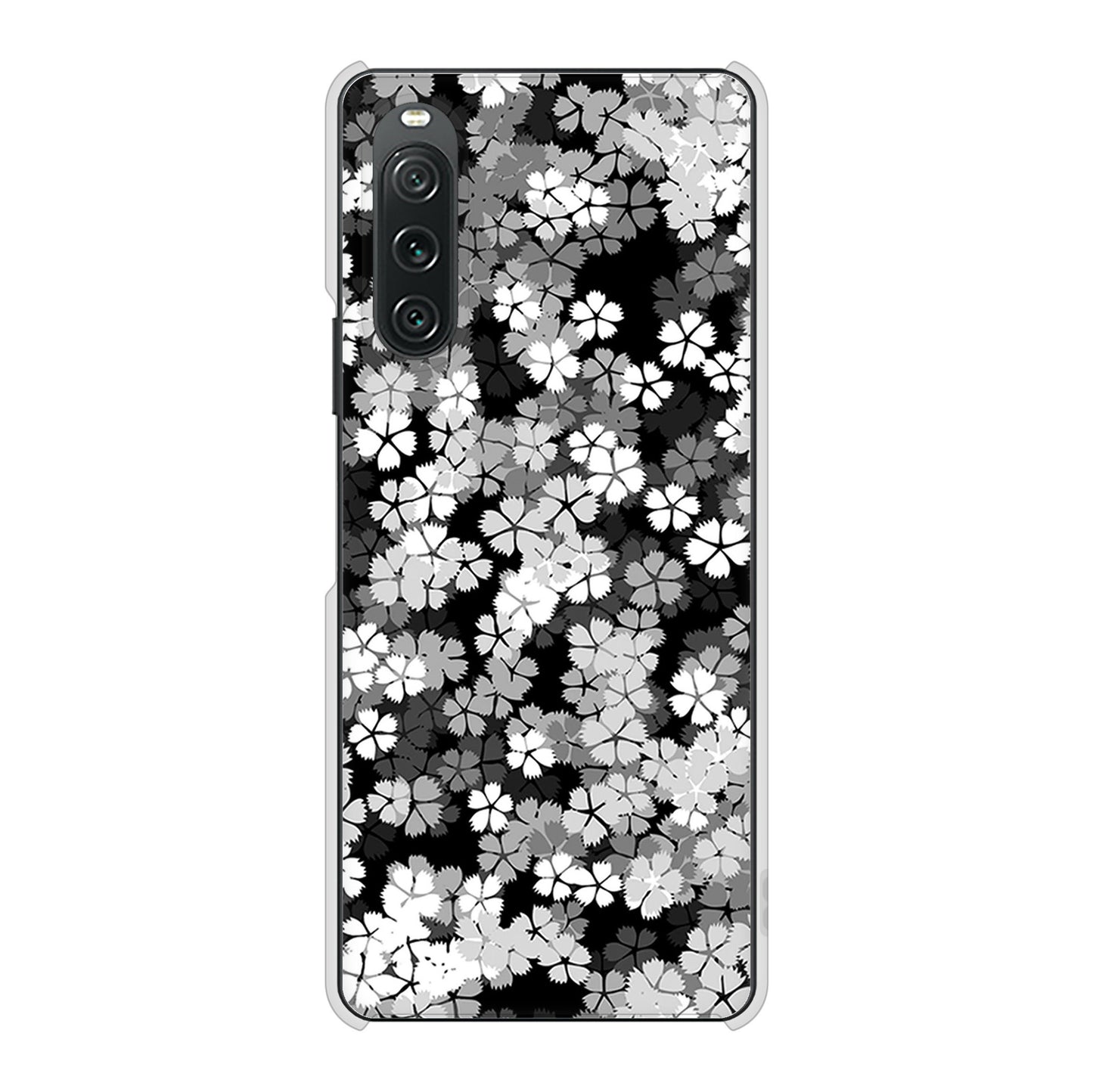Xperia 10 V SO-52D docomo 高画質仕上げ 背面印刷 ハードケース 【1332 夜桜】