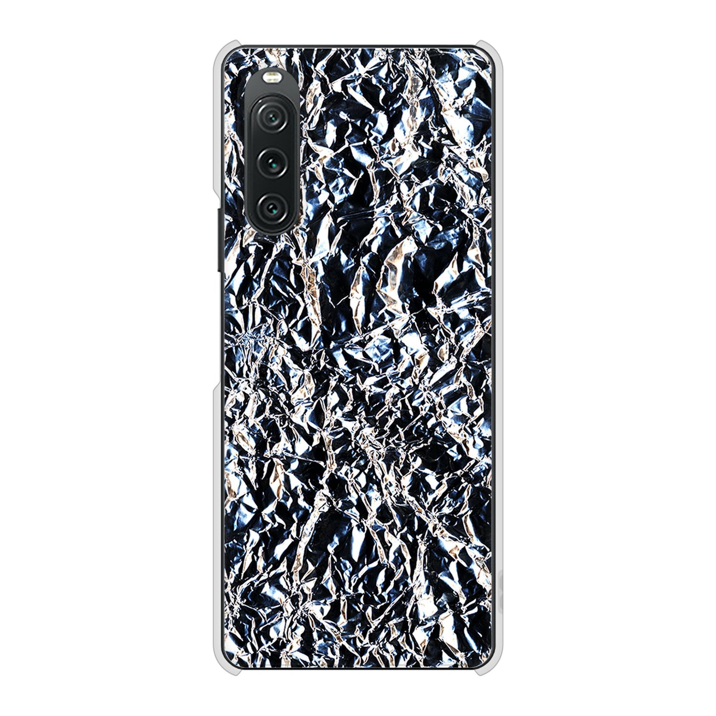 Xperia 10 V SO-52D docomo 高画質仕上げ 背面印刷 ハードケース 【EK835 スタイリッシュアルミシルバー】