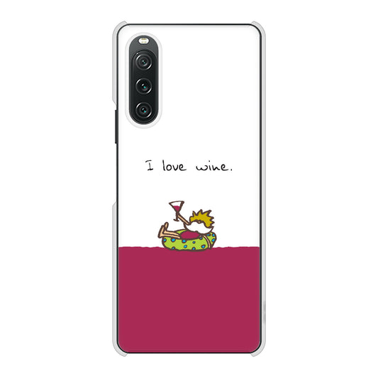 Xperia 10 V SO-52D docomo 高画質仕上げ 背面印刷 ハードケース 【IA811 ワインの神様】