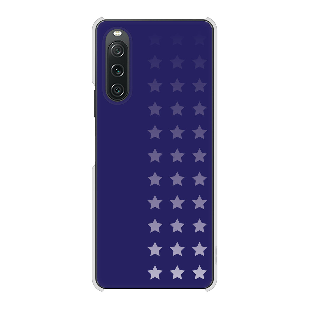 Xperia 10 V SO-52D docomo 高画質仕上げ 背面印刷 ハードケース 【IB911 スターライン】