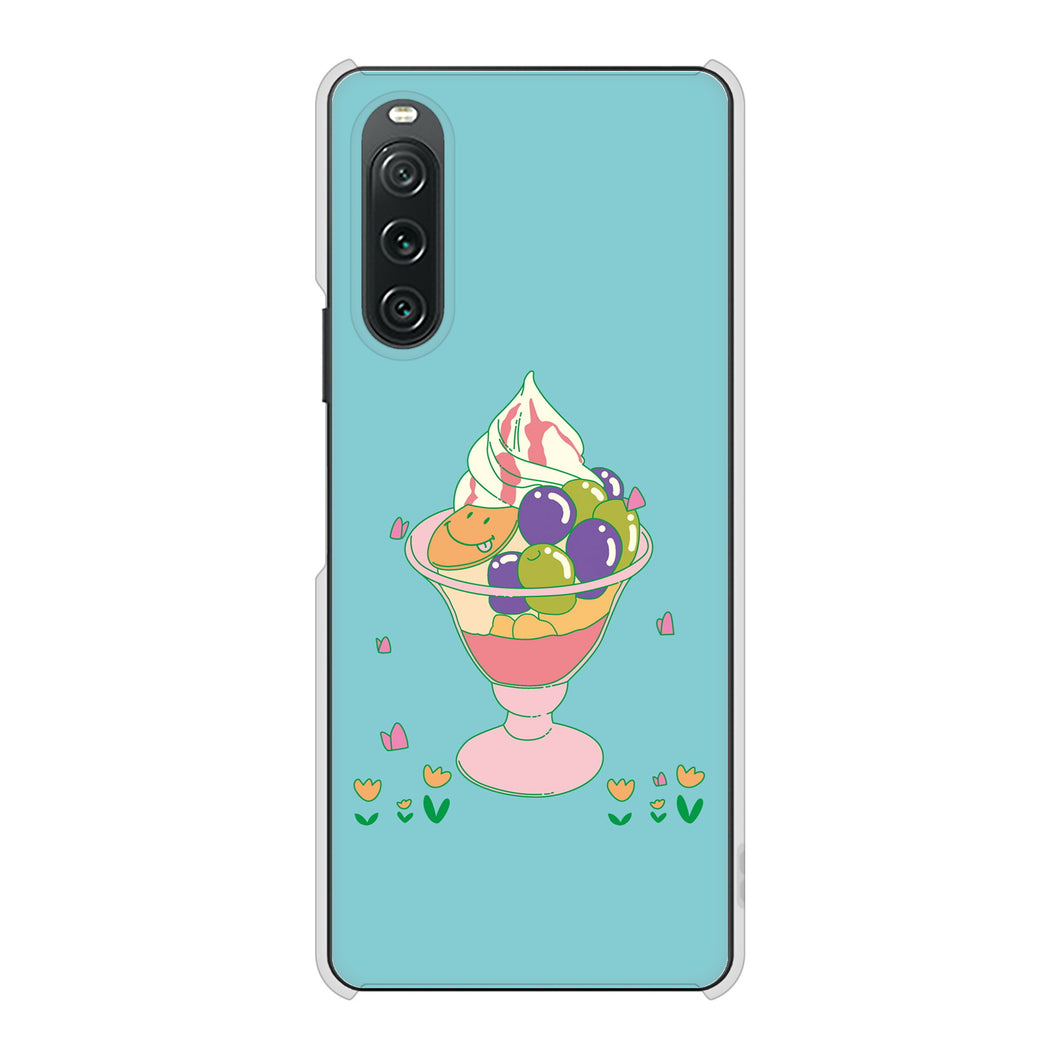 Xperia 10 V SO-52D docomo 高画質仕上げ 背面印刷 ハードケーススイーツイラスト
